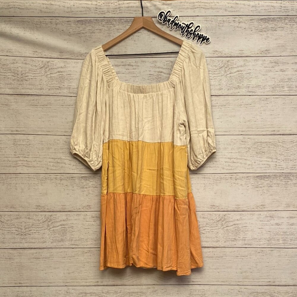 *The Oblong Box Shop Halloween Candy Corn Babydoll Dress Large